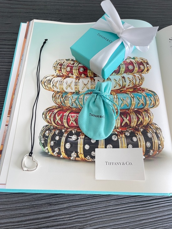 Tiffany & Co. Jewelry - Tiffany Elsa Peretti Open Heart Pendant Cord Necklace Silver 27mm 18” $950